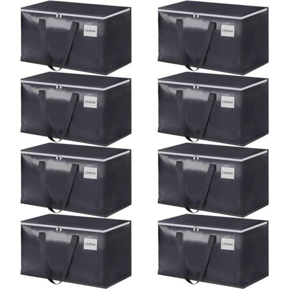 Moving Boxes Heavy Duty Moving Bags with Strong Zippers and Handles Collapsible - Picture 1 of 7